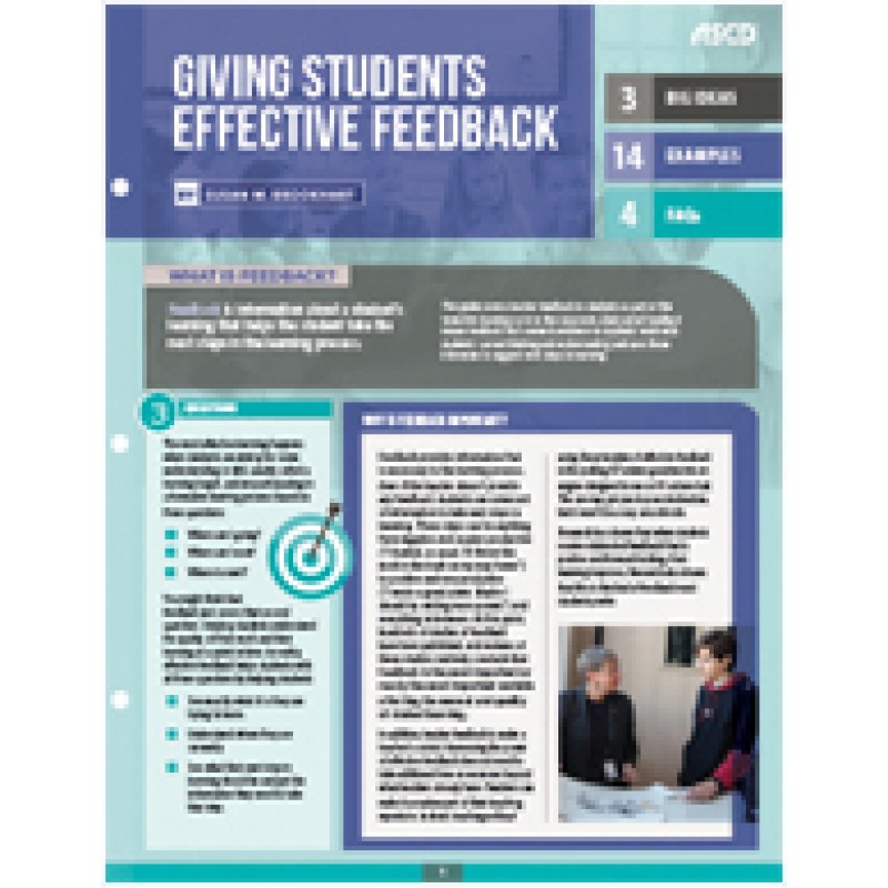 Giving Students Effective Feedback (Quick Reference Guide)