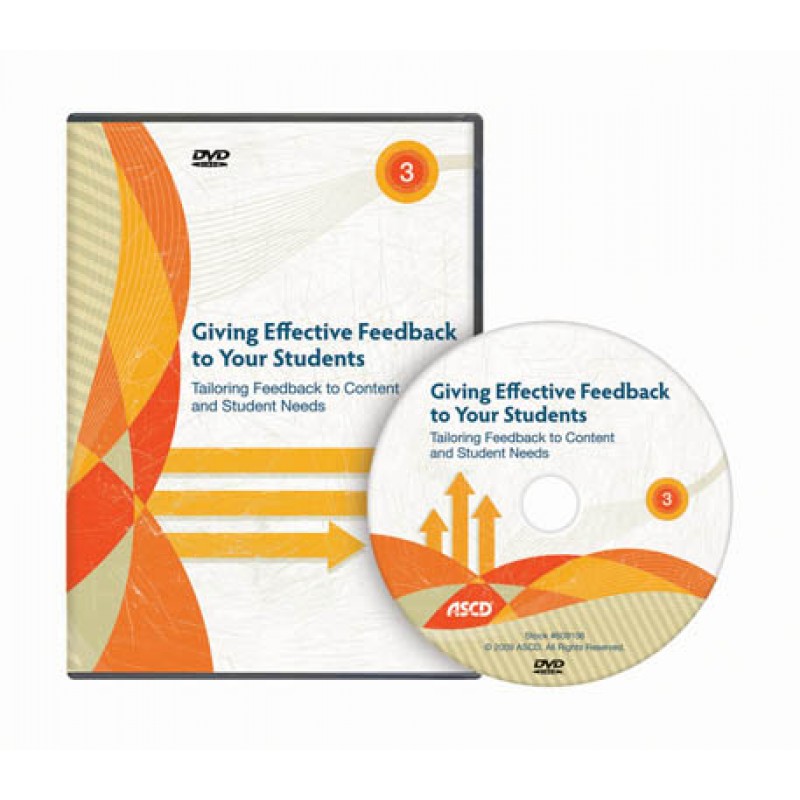 Giving Effective Feedback to Your Students, Disc 3: Tailoring Feedback to Content and Student Needs, Nov/2009